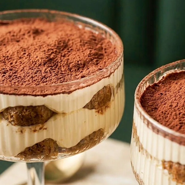 ست 2 عددی بستنی خوری پایه دار شیشه ای خط دار کیچن لایف