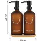 ست 2 عددی جا مایع دستشویی 500 میلی لیتر کیچن لایف مدل Amber