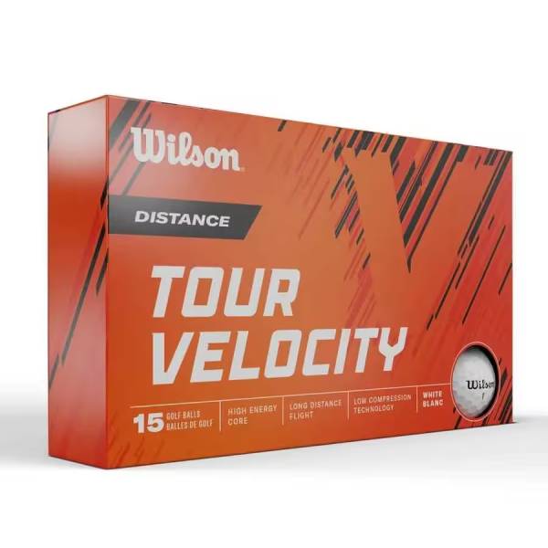 توپ گلف ویلسون مدل Tour Velocity Distance بسته 15 عددی