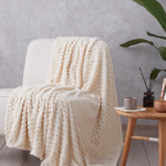 پتو یک نفره 120 × 160 سانتی متر انگلیش هوم مدل Tiny Bubbles کرم