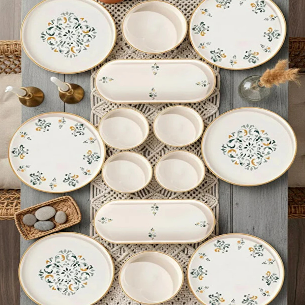 سرویس صبحانه خوری 14 پارچه 6 نفره کیچن لایف مدل D-Harma