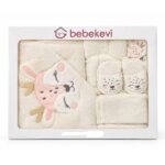 ست حوله نوزاد 5 تکه Bebekevi طرح گوزن