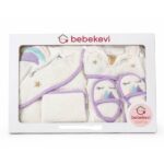 ست حوله نوزاد 5 تکه Bebekevi طرح یونیکورن