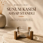 کاسه سرو سالاد و میوه شیشه ای پایه دار کیچن لایف مدل Akasya