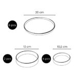 سرویس صبحانه خوری 12 پارچه 6 نفره کیچن لایف مدل Pop Black White
