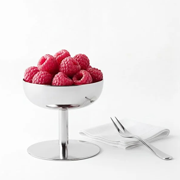 ست 6 عددی ظرف سرو تنقلات پایه دار استیل کیچن لایف مدل Stainless Steel