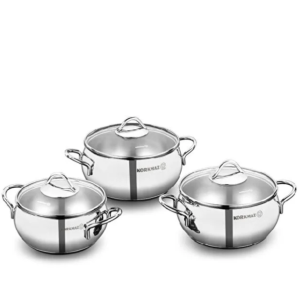 سرویس قابلمه استیل ۶ پارچه کرکماز مدل Tombik Jr A1801