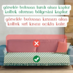 شال مبل 115 × 200 سانتی متر لادینیل مدل Yıldız طوسی