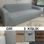 کاور کشی مبل سه نفره ژاکارد کانوی خاکستری