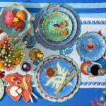 بشقاب سرو سرامیکی ۲۱ سانتی متر زسا زسا زو مدل Sanya