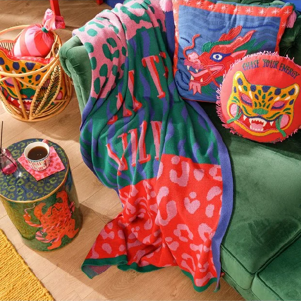 شال مبل 130 × 170 سانتی متر مدل Moda پلنگی