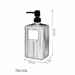 جا مایع دستشویی 750 میلی لیتر کیچن لایف مدل Riva قهوه ای