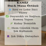 رومیزی 80 × 80 سانتی متر آب گریز و ضد لک کامیز مدل Duck طوسی