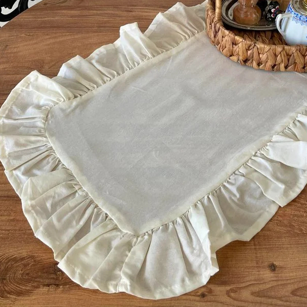 رانر رومیزی چین دار 40 × 110 سانتی متر کامیز کرم